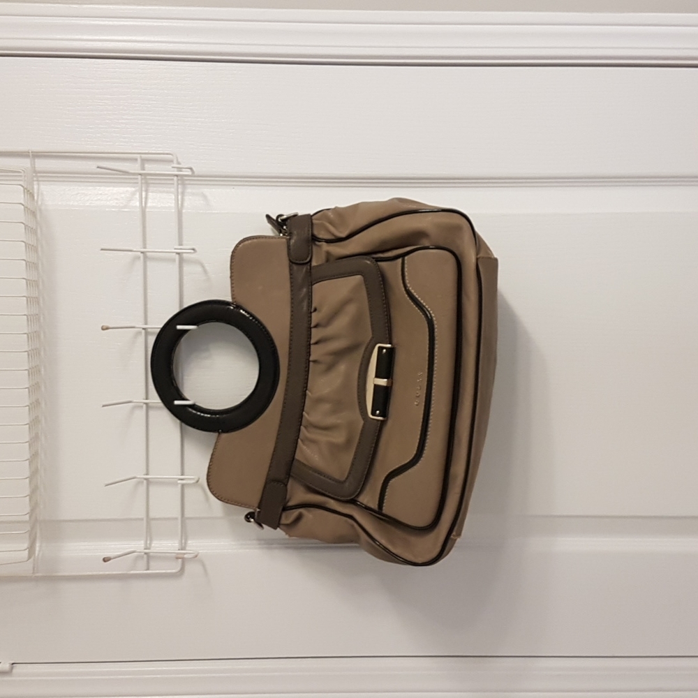 Guess Grey Satchel with black piping